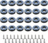24 Pack Chair Sliders Floor Protectors 1 Inch Teflon Furniture Chair Glides for Effortlessly with Chair Leg Pads That Protects Your Floor (Screw On)