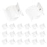 20 Pcs Hot Roller Clips for Hair, Curler Claw Clip for Women Hair Section Styling (White, 2inch)
