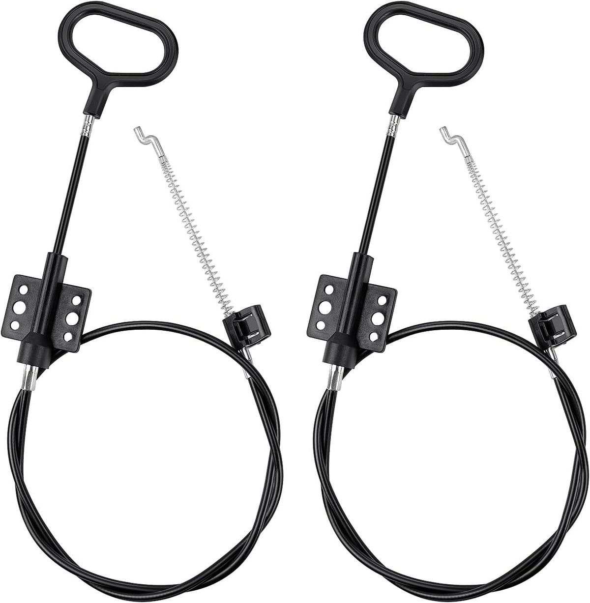 Sofa Recliner Cables Sofa and Reclined Chair Replacement Part D Ring Couch Recliner Pull Handle with S Tip for Cable Total Length 36.5 Inch Exposed Length 5Inch (2 Pack Black)