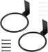 2 Pack Flower Pot Holder Plant Holder Ring Wall Flower Pot Holder Ring for Wall Mount, Metal Planter Hooks for Plant Pots Indoor Outdoor, Black (4.3 Inch)