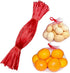 100Pcs Reusable Mesh Produce Bags Nylon Netting, 20 Inch Red Seafood Bag Onion Potato Garlic Storage Bag