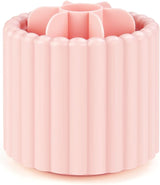1 Pack 360° Rotating Makeup Brush Organizer, 7 Slot Make up Brush Holder for Vanity, Dresser, Desk (Pink)
