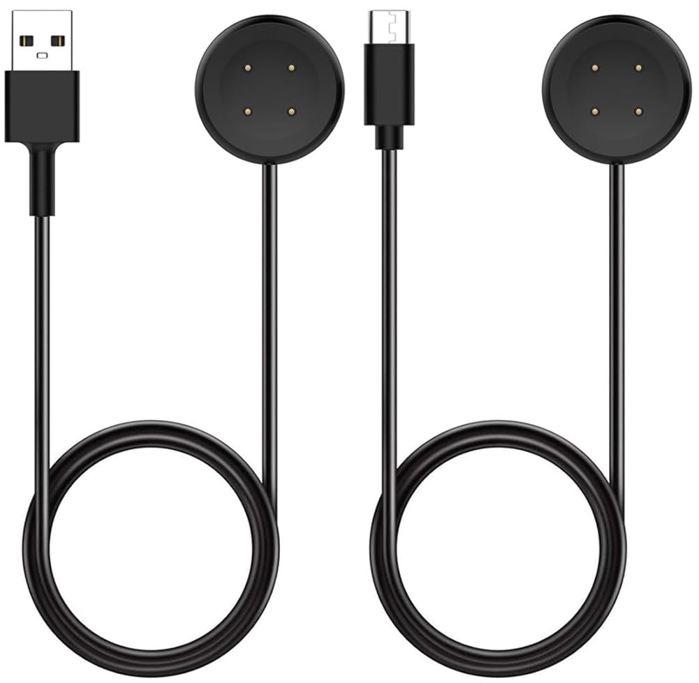 Charger for Google Pixel Watch 2 & 3, Replacement USB-A/C Charging Cable Cord for Smart Watch (3.3ft/1m) (Black)