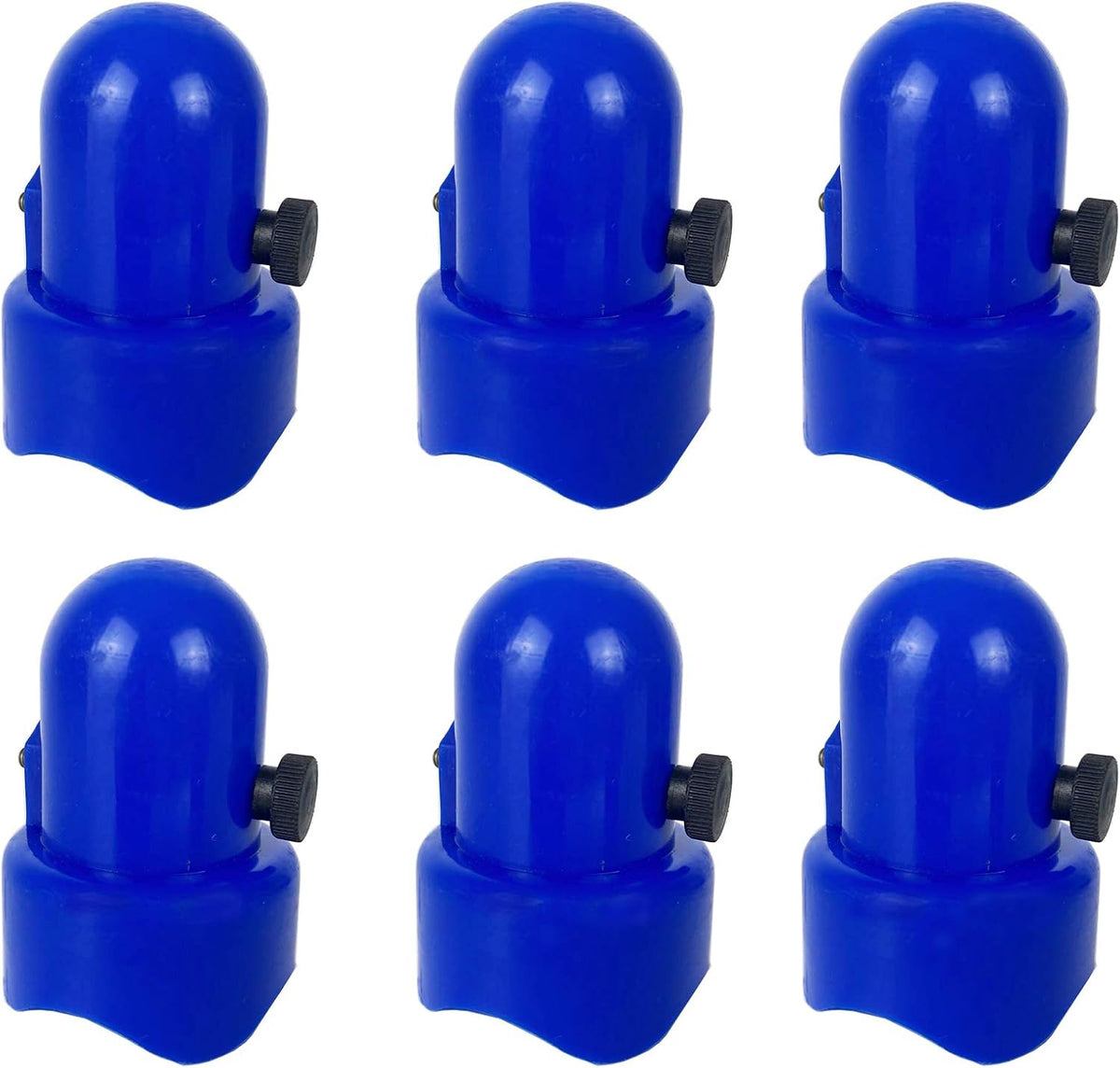 Large Trampoline Enclosure Pole Caps with Screw-in Bolts, Only Fit for Pole 1.5 Inch Diameter, 6 Piece, Blue,Trampoline Pole Toppers