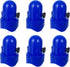 Large Trampoline Enclosure Pole Caps with Screw-in Bolts, Only Fit for Pole 1.5 Inch Diameter, 6 Piece, Blue,Trampoline Pole Toppers