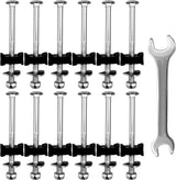 12 Pcs Trampoline Screws and Bolts, M6 X 80mm Trampoline Screws Replacement for Legs-Simple Repair Your Trampolines