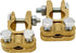 Brass Battery Terminals Connectors Clamps, Top Post Battery Terminal Protector Set for Marine Car Boat RV Vehicles (1 Pair)