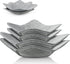 Microwave Bowl Cozy Holders for Hot Food Bowl Pot Plate in 2 Sizes Heat Proof Polyester Potholder Protector Food Soup for Bouillon(Gray,4 Pieces)