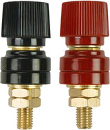 M10 Remote Battery Terminals, 3/8" 250A 12V Battery Jump Post Remote Terminal Jumper Post for Battery Terminal Relocation (Red and Black)