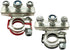 Battery Terminal Ends Connectors Clamps, Tinned Copper Battery Terminal Protector with 3 Mounting Studs for Car, Van and More (1 Pair)