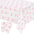 3 Pcs Pink Bow Table Cloth 54 x 108 Inch Coquette Bow Table Cover Rectangle Pink Tablecloth Disposable Tablecovers Coquette Party Decorations for Wedding Engagement Bridal Birthday Decor