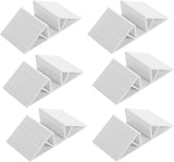 6 PCS White Plastic Triangle Support Feet for Pet and Baby Gates, Fences - Reinforcement Fittings for Free-Standing Dog Gates and Configurable Wood Panels