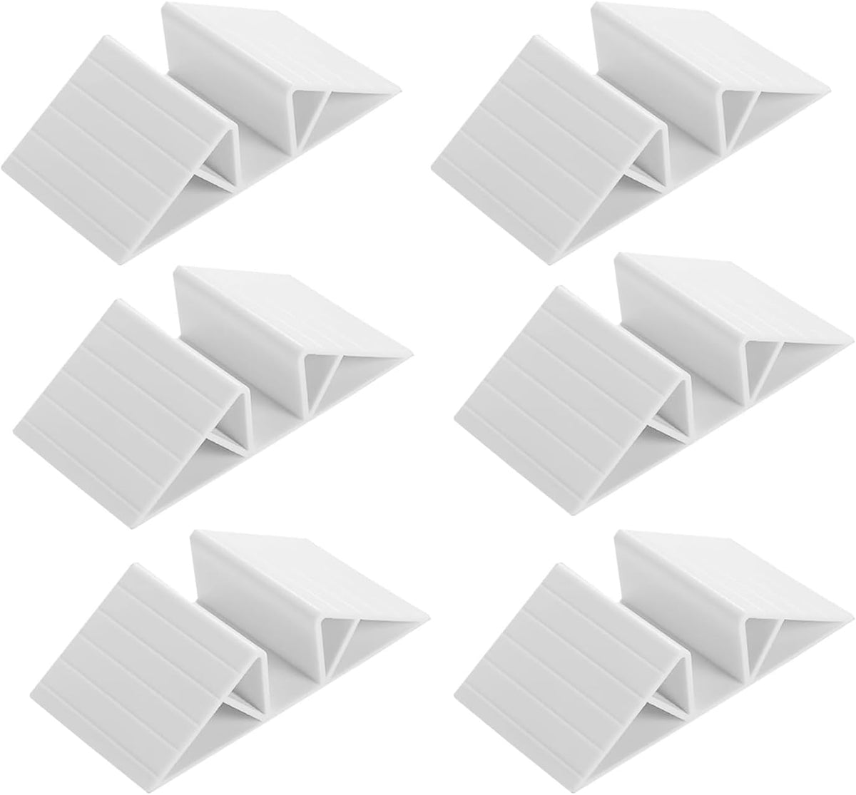 6 PCS White Plastic Triangle Support Feet for Pet and Baby Gates, Fences - Reinforcement Fittings for Free-Standing Dog Gates and Configurable Wood Panels