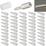 50Pcs Self-Tapping Screws for Cabinets - Non-Slip Sleeve Shelf Pins, Laminate Fixed Support Pegs for Kitchen Utensils, Bookcases, Wardrobes (Cross Head Phillips Cabinet Hardware)