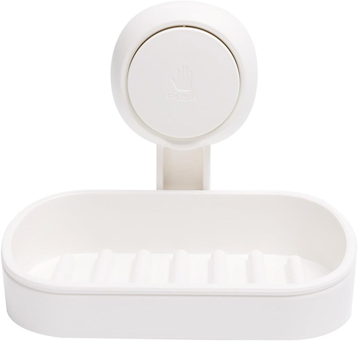 Soap Dish Holder for Shower Suction Cup Wall Mounted Self Draining NO-Drilling Removable Bar Soap Sponge Holder for Bathroom Bathtub Kitchen Sink Waterproof Strong Vacuum Suction Adhesion