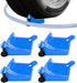 4 Pcs Car Hose Guide, Tire Hose Roller for Car Washing, Detailing Tire Hose Guide Preventing Pressure Washer Hose Stuck Under The Wheels, Plastic Wash Tool to Avoid Snagging(Blue)