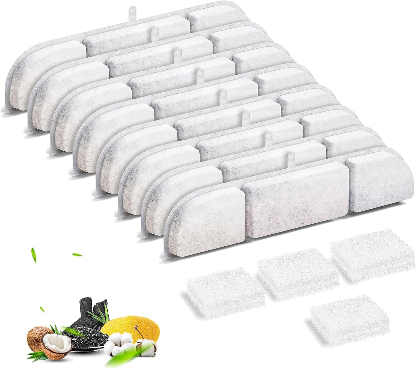 8 Packs Replacement Filters for DownyPaws Battery Operated Cat Water Fountain DPWFP6, 4 Months Set of Replacement Filters for DownyPaws 84oz/2.5L Fursink Wireless Pet Water Fountain