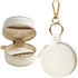 Portable Ring Keychain Holder for Gym and Travel - White Jewelry Holder for Sports Bag, Compact Ring Earring Necklace Storage Case
