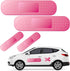 4pcs Funny Car Band Aid Sticker for Car Damage, 10/24in Giant Band Aid Car Decals for Cover Dent Crack and Scratch, Car Bumper Sticker, Large Vehicle Body Bandage (Pink 2pcs Large and 2pcs Small Size)