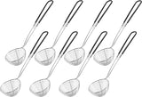 8 Pieces Hot Pot Strainer Scoops, Stainless Steel Hot Pot Strainer Spoons 2. 5 Inch Mini Mesh Skimmer Spoon Asian Ladle with Handle for Home, Black