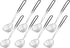 8 Pieces Hot Pot Strainer Scoops, Stainless Steel Hot Pot Strainer Spoons 2. 5 Inch Mini Mesh Skimmer Spoon Asian Ladle with Handle for Home, Black