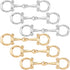 6pcs Horsebit Silk Scarf Ring, Metal Silk Scarves Buckles for Women, Simple Horsebit Shawl Clips Scarf Slide Clasp Ring for Cloth Wrap Dress- Gold & Silver