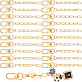 20pcs Keychain Making Kit with Extender Chain, Gold Keychain Clip Key Ring, Alloy Swivel Snap Hook Bag Charm Chain DIY Jewelry Supplies for Purses Handbag Bags Crafts