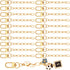 20pcs Keychain Making Kit with Extender Chain, Gold Keychain Clip Key Ring, Alloy Swivel Snap Hook Bag Charm Chain DIY Jewelry Supplies for Purses Handbag Bags Crafts