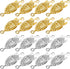 Pearl Necklace Clasps for Jewelry Making 40pcs, Fish Hook Clasp Necklace Bracelet Clasps and Closures, Filigree Jewelry Extender Connector for Layered Necklaces Gold Silver