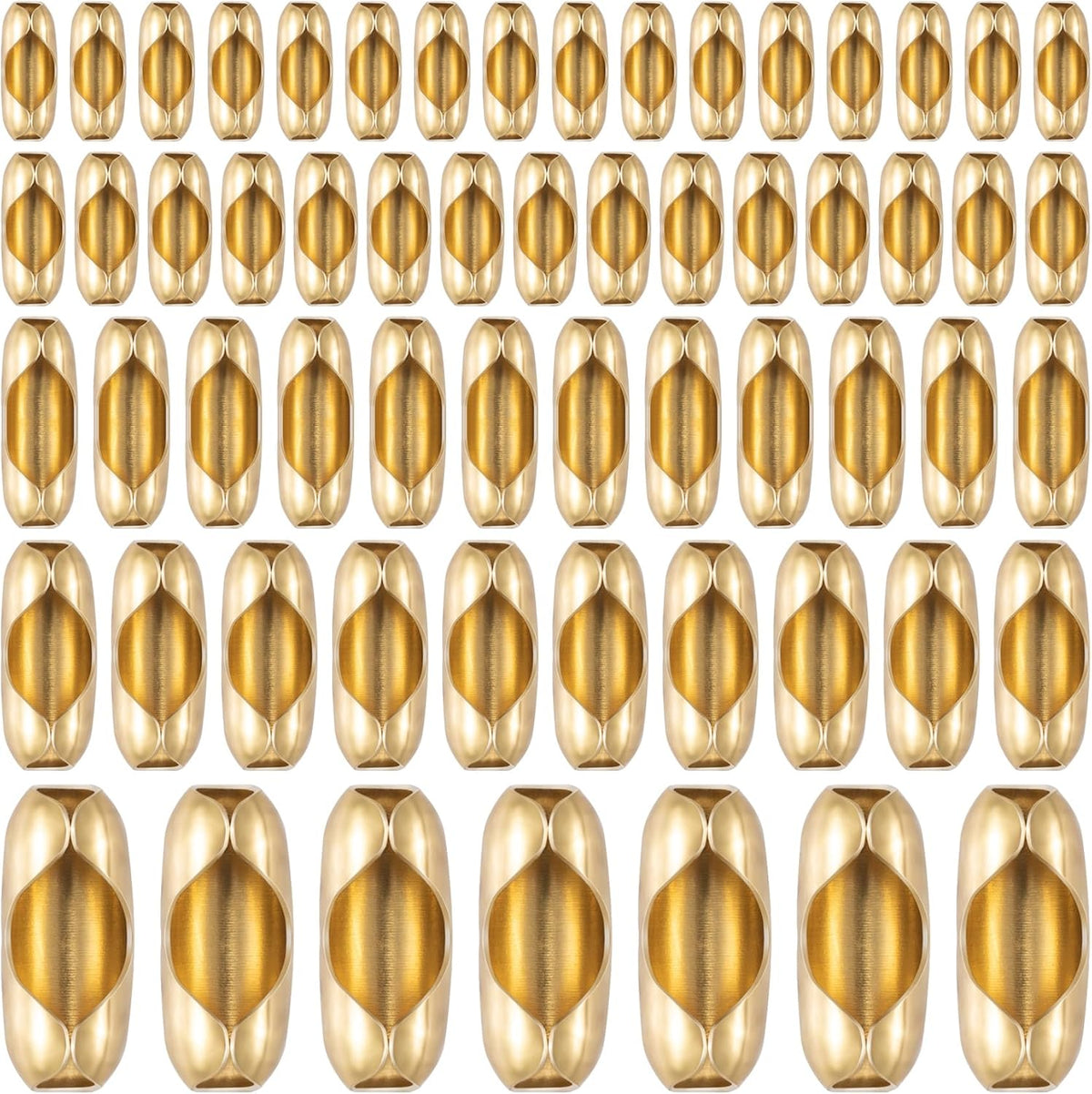 125pcs Ball Chain Connector Clasps Gold Fits for 1.5/2.0/2.4/3.2/4.5mm Beaded Ball Chain Clips Replacement
