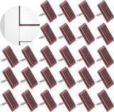 100 Pcs Tack-in Drawer Glides, Furniture Glide Tack with Nail, Dresser Drawer Protector for Repairing (Brown)