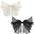 2 Pack Korean-Style Lace Mesh Barrette Hair Clips, Breathable Flower Dot Clips for Wedding, Party, Valentine&
