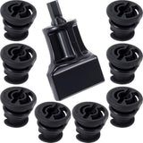 8pcs Oil Drain Plug with 1pc Removal Tool, Compatiable With 1.8L 2.0L TSI, No Leak Plug Tool Replacement for DIY Oil Changes Automative- Black