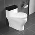 Toilet Tank Lid Cover, Bathroom Stretch Washable Spandex Toilet Tank Protector Cover with Elastic Bottom, Black