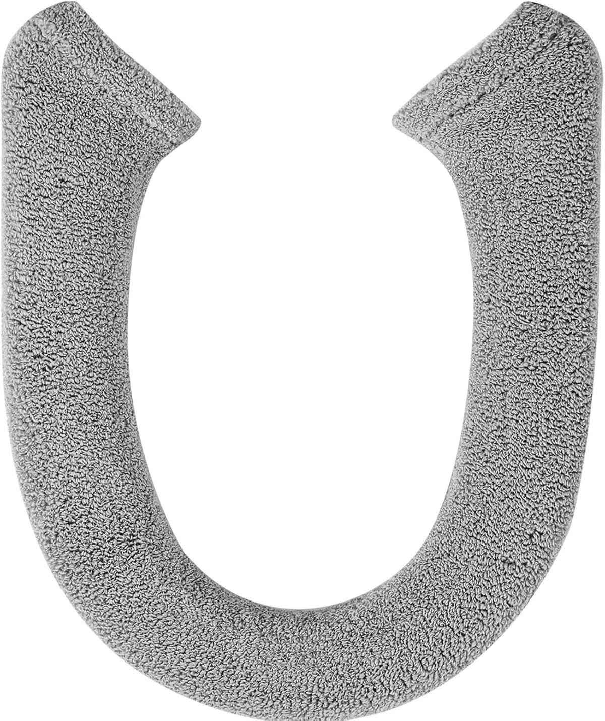Toilet Seat Cover with Snaps Fixed, Thicker Soft Toilet Seat Warmer Cover for Bathroom, Washable Stretchable Toilet Seat Covers, Fits Most Round, Oval and Elongated Toilet Seat, Light Gray