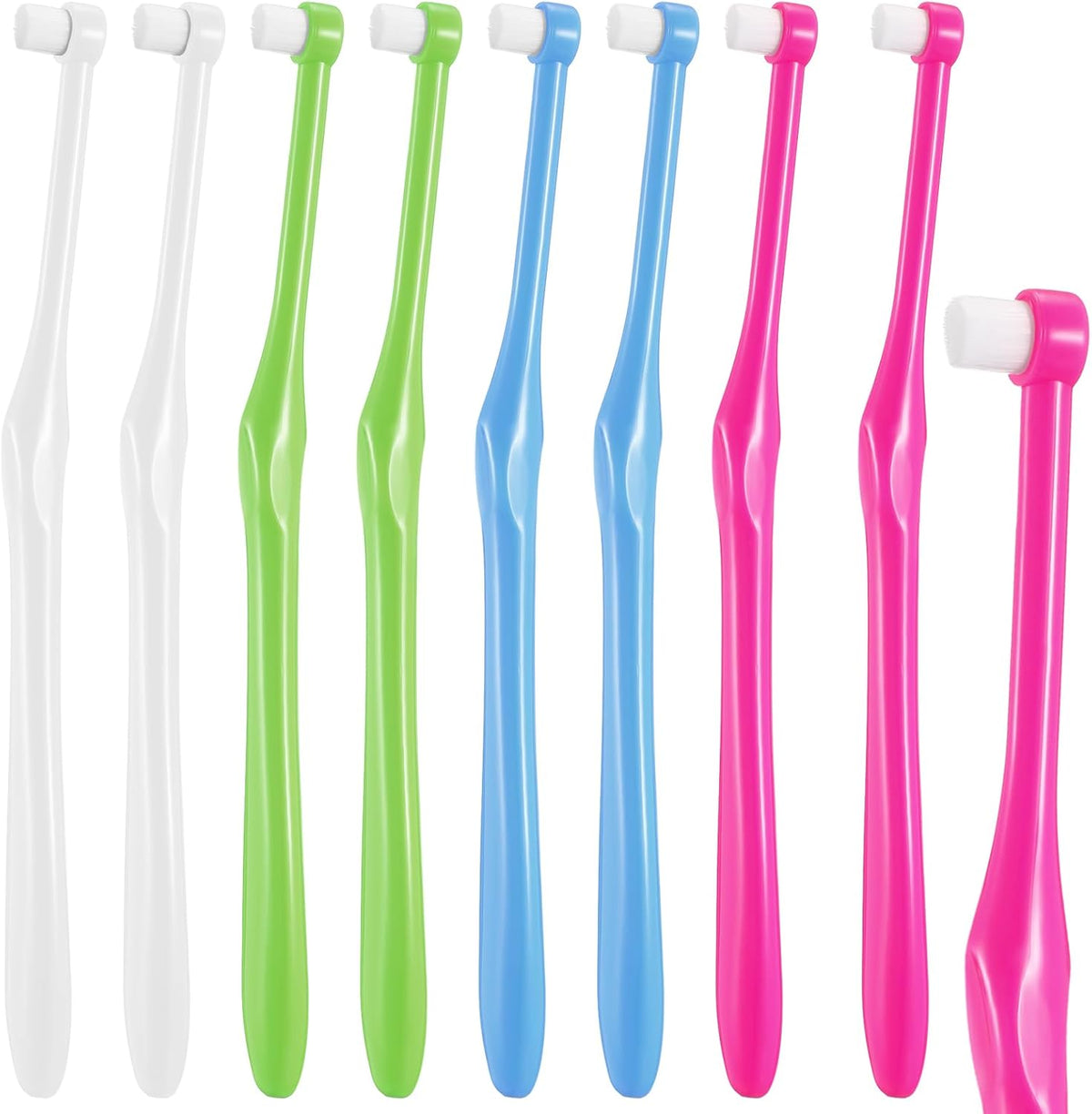 8 Pieces End Tuft Toothbrushes Extra Soft Tufted Brush Teeth Manual Single Compact Interdental Brush for Adult Detail Cleaning and Care