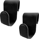 2 PCS Car Co-Pilot Glovebox Hooks, Anti-Scratch Leather Auto Glove Box Storage Hangers, Vehicle Glovebox Organizer Passenger Seat Hanging Hooks for Handbag Purse Umbrellas (Black)