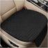 Linen Back Car Seat Cover, Anti-Slip Long Bottom Rear Seat Cover Protector with Storage Pockets, Breathable Linen Rear Bench Seat Protector Cushion Pad for Most Vehicles (Black, Front)