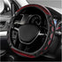 Car Steering Wheel Cover, Breathable 3D Honeycomb Anti-Slip Steering Wheel Protector, D-Shaped Sporty Protective Cover Fits 14.5-15 Inch Steering Wheels, Car Accessories (Red)