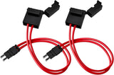 2 PCS Specialized Car Fuse Holder Connector, 32V 20A Standard Automotive Fuse Tap Adapter with 16 AWG Extended Wires, Low Profile Blade Type Fuses Holder for ATM/APM Fusebox Panels