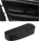 Car Armrest Support Cover, Leather Adjustable Car Armrest Support Left Elbow Pad Extender, Comfortable Car Side Door Armrest Pillow with Storage Box Relieves Driver Arm Fatigue (Black, Style 2)