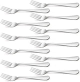 Silverware, Dinner Fork 8 Inches, Forks Set of 12 Premium Food Grade Stainless Steel Forks for Home Kitchen Party Restaurant, Mirror Polished Dishwasher Safe