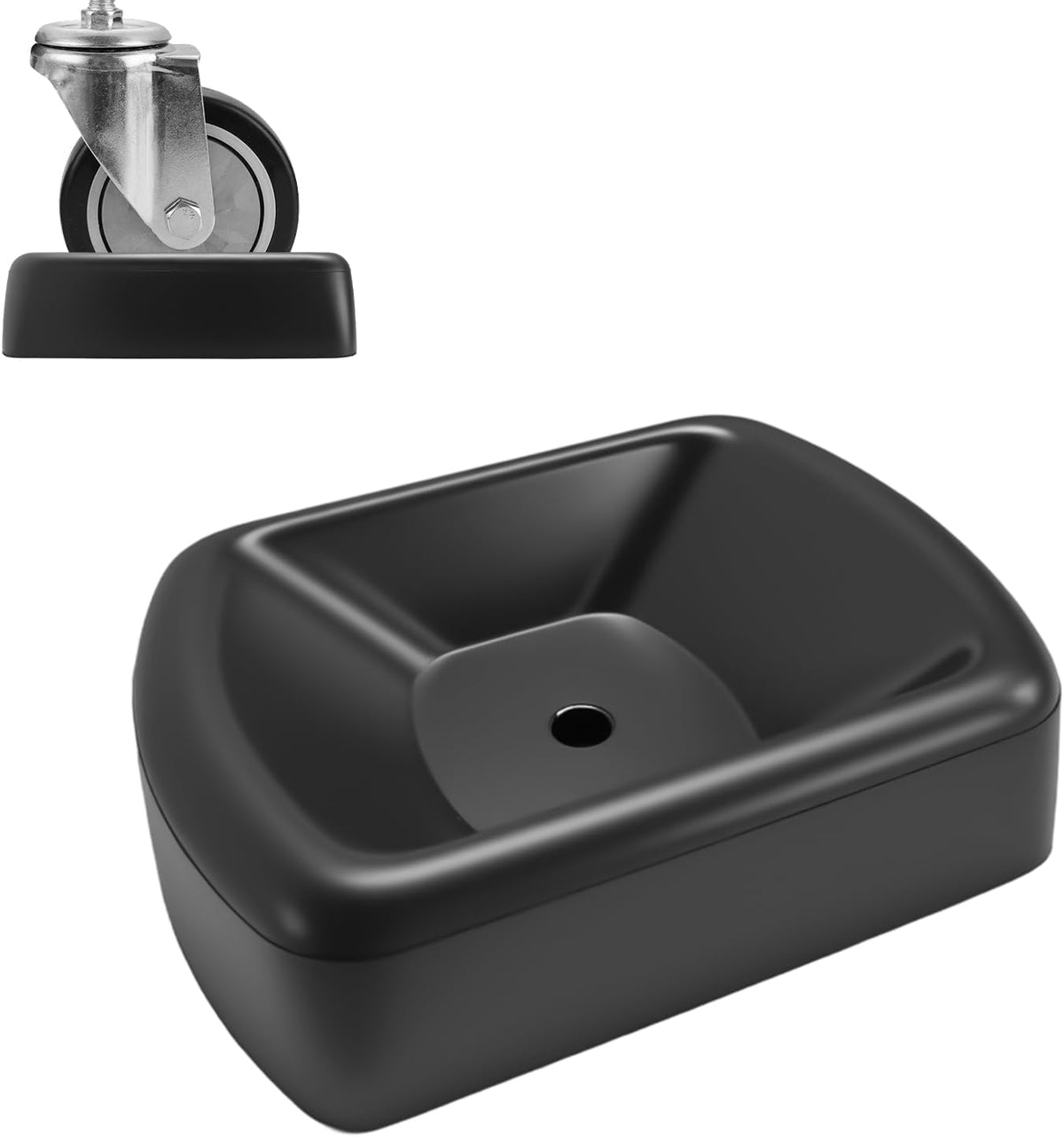 Jack Wheel Chock Stabilizer, 6" Single Wheel Stopper Heavy Duty Reinforced Rubber Stabilizer, Jack Caster Dock Block for Boats RVs Trailers Caravans, Car Accessories