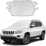 Car Windshield Snow Cover, 61.4'' × 53.1'' 4-Layer Windshield Snow Cover for Snow, Ice, Frost for Any Weather, Auto Windscreen Cover with Magnetic Edges for Winter