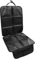 Car Seat Protection Pad, Waterproof 600D Fabric Auto Seat Cover with Thick Padding & Storage Pockets, Anti-Slip Large Protective Cover Mat for Most Vehicle Front Seats (Black & Red)