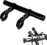 Bike Handlebar Extender, 8" Handlebar Extension with Two Mounting Clamp Brackets, Multifunctional Aluminum Alloy Bicycle Handlebar Extender for Headlight Speedometer Phone Mount (Black)