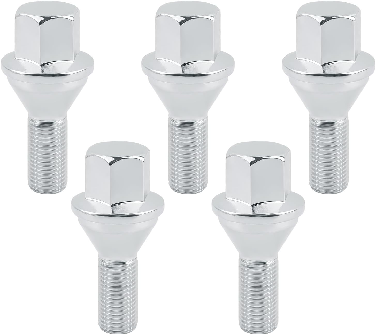 5PCS M12x1.25 Wheel Lug Bolts OEM 6509933AA 611-005,0.75" Hex 1.03" Shank Wheel Studs Compatible with Jeep Cherokee Compass Chrysler Dodge,Professional Wheel Bolts Car Accessories (for Jeep)