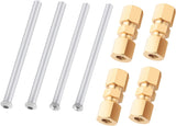 Brake Lines Fitting Kit for 3/16 Brake Line,2PCS Bubble Flared and 2PCS Double Flare and 4PCS 3/16 Brake Line Union Connector Fittings,Universal Brake Line Repair Kit for Car