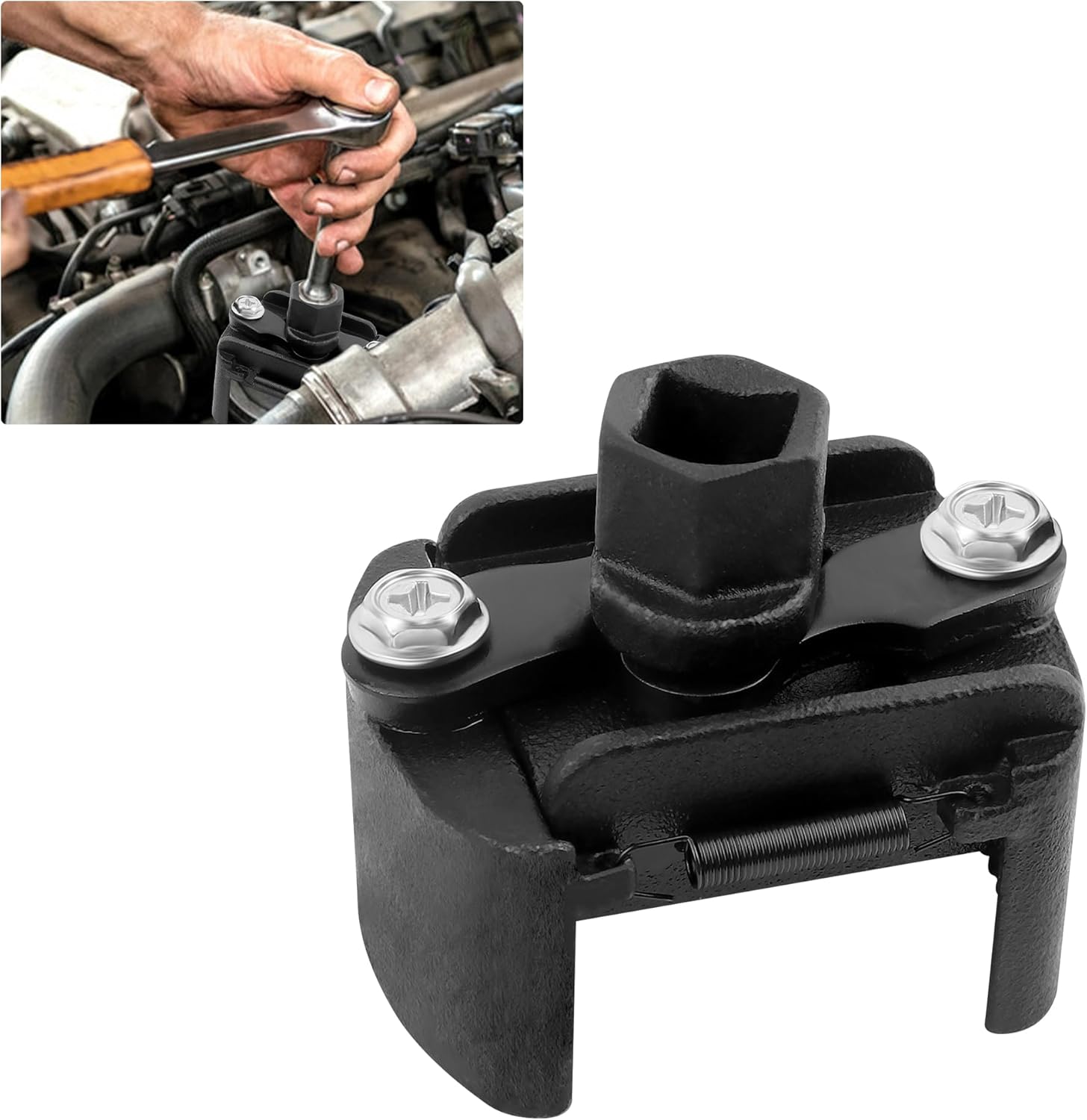 Oil Filter Wrench Tool,Adjustable Oil Filter Removal Tool Fit for 2.36-3.15 inch Engine Oil Filter,Car Accessories Oil Filter Remover Tool