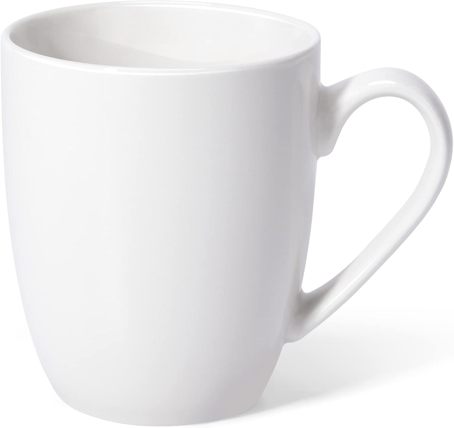 16 oz Large Coffee Mug with Handle Tea Cup Novelty Coffee Cup Idea Gift for Men Women Office Work, White (White)